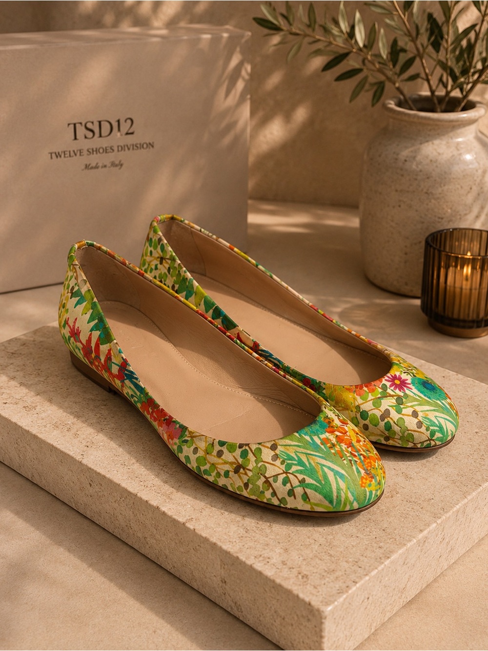 J.Crew made in italy floral print ballet flats